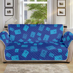 Blue Holy Bible Pattern Print Sofa Protector