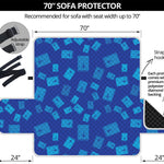 Blue Holy Bible Pattern Print Sofa Protector