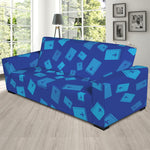 Blue Holy Bible Pattern Print Sofa Slipcover