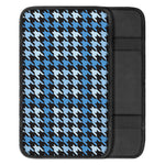 Blue Houndstooth Pattern Print Car Center Console Cover