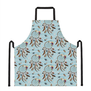 Blue Indian Dream Catcher Pattern Print Apron