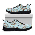 Blue Indian Dream Catcher Pattern Print Black Running Shoes