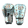 Blue Indian Dream Catcher Pattern Print Boxing Gloves