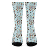 Blue Indian Dream Catcher Pattern Print Crew Socks