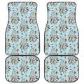 Blue Indian Dream Catcher Pattern Print Front and Back Car Floor Mats
