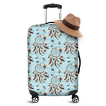 Blue Indian Dream Catcher Pattern Print Luggage Cover