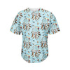 Blue Indian Dream Catcher Pattern Print Men's Baseball Jersey