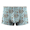Blue Indian Dream Catcher Pattern Print Men's Boxer Briefs