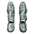 Blue Indian Dream Catcher Pattern Print Muay Thai Shin Guards