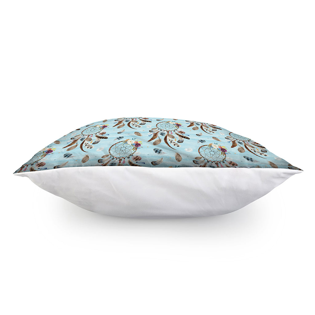 Blue Indian Dream Catcher Pattern Print Pillow Cover