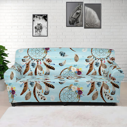 Blue Indian Dream Catcher Pattern Print Sofa Cover