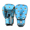 Blue Jack Russell Terrier Pattern Print Boxing Gloves