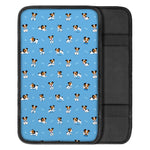 Blue Jack Russell Terrier Pattern Print Car Center Console Cover