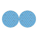 Blue Jack Russell Terrier Pattern Print Car Coasters