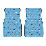 Blue Jack Russell Terrier Pattern Print Front Car Floor Mats