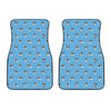 Blue Jack Russell Terrier Pattern Print Front Car Floor Mats