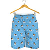 Blue Jack Russell Terrier Pattern Print Men's Shorts