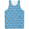 Blue Jack Russell Terrier Pattern Print Men's Tank Top