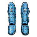 Blue Jack Russell Terrier Pattern Print Muay Thai Shin Guards