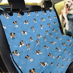 Blue Jack Russell Terrier Pattern Print Pet Car Back Seat Cover