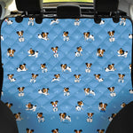 Blue Jack Russell Terrier Pattern Print Pet Car Back Seat Cover