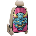Blue Japanese Demon Print Car Seat Organizers