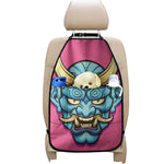 Blue Japanese Demon Print Car Seat Organizers