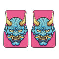 Blue Japanese Demon Print Front Car Floor Mats