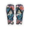 Blue Japanese Dragon Tattoo Print Flip Flops