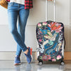 Blue Japanese Dragon Tattoo Print Luggage Cover