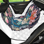 Blue Japanese Dragon Tattoo Print Pet Car Back Seat Cover