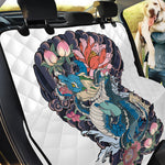 Blue Japanese Dragon Tattoo Print Pet Car Back Seat Cover