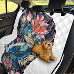 Blue Japanese Dragon Tattoo Print Pet Car Back Seat Cover