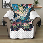 Blue Japanese Dragon Tattoo Print Recliner Protector