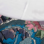 Blue Japanese Dragon Tattoo Print Sofa Cover