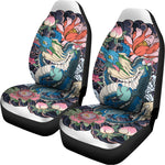 Blue Japanese Dragon Tattoo Print Universal Fit Car Seat Covers