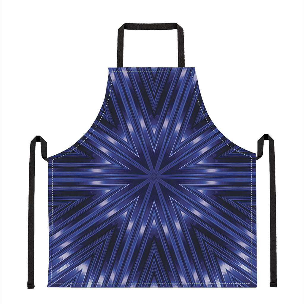 Blue Kaleidoscope Print Apron