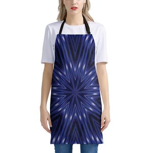 Blue Kaleidoscope Print Apron