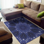 Blue Kaleidoscope Print Area Rug