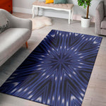 Blue Kaleidoscope Print Area Rug