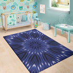 Blue Kaleidoscope Print Area Rug