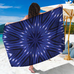 Blue Kaleidoscope Print Beach Sarong Wrap