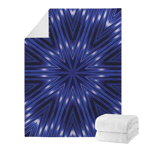 Blue Kaleidoscope Print Blanket