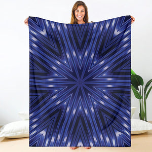 Blue Kaleidoscope Print Blanket