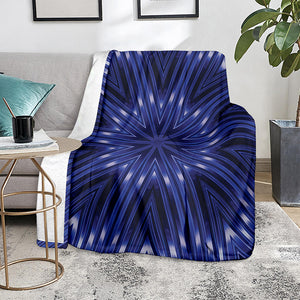 Blue Kaleidoscope Print Blanket