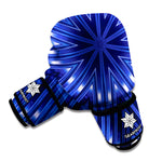 Blue Kaleidoscope Print Boxing Gloves