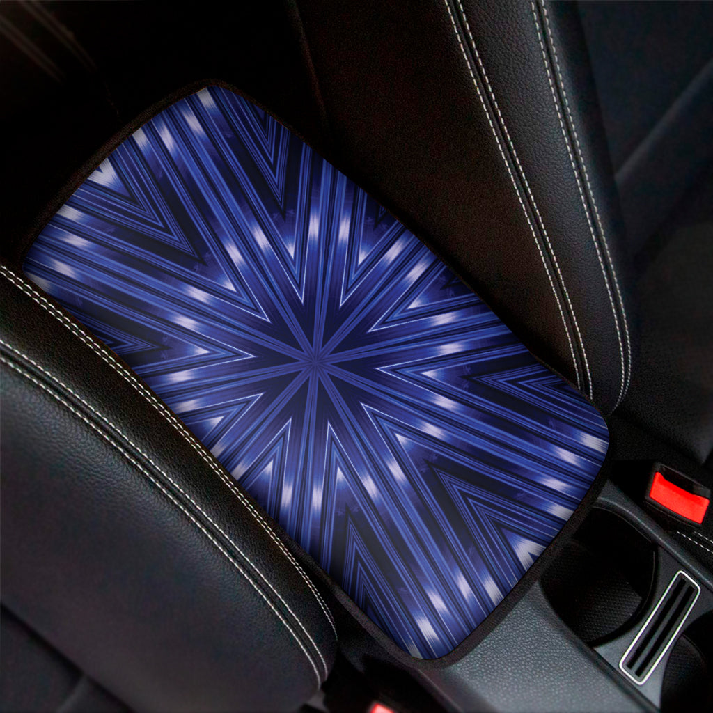 Blue Kaleidoscope Print Car Center Console Cover