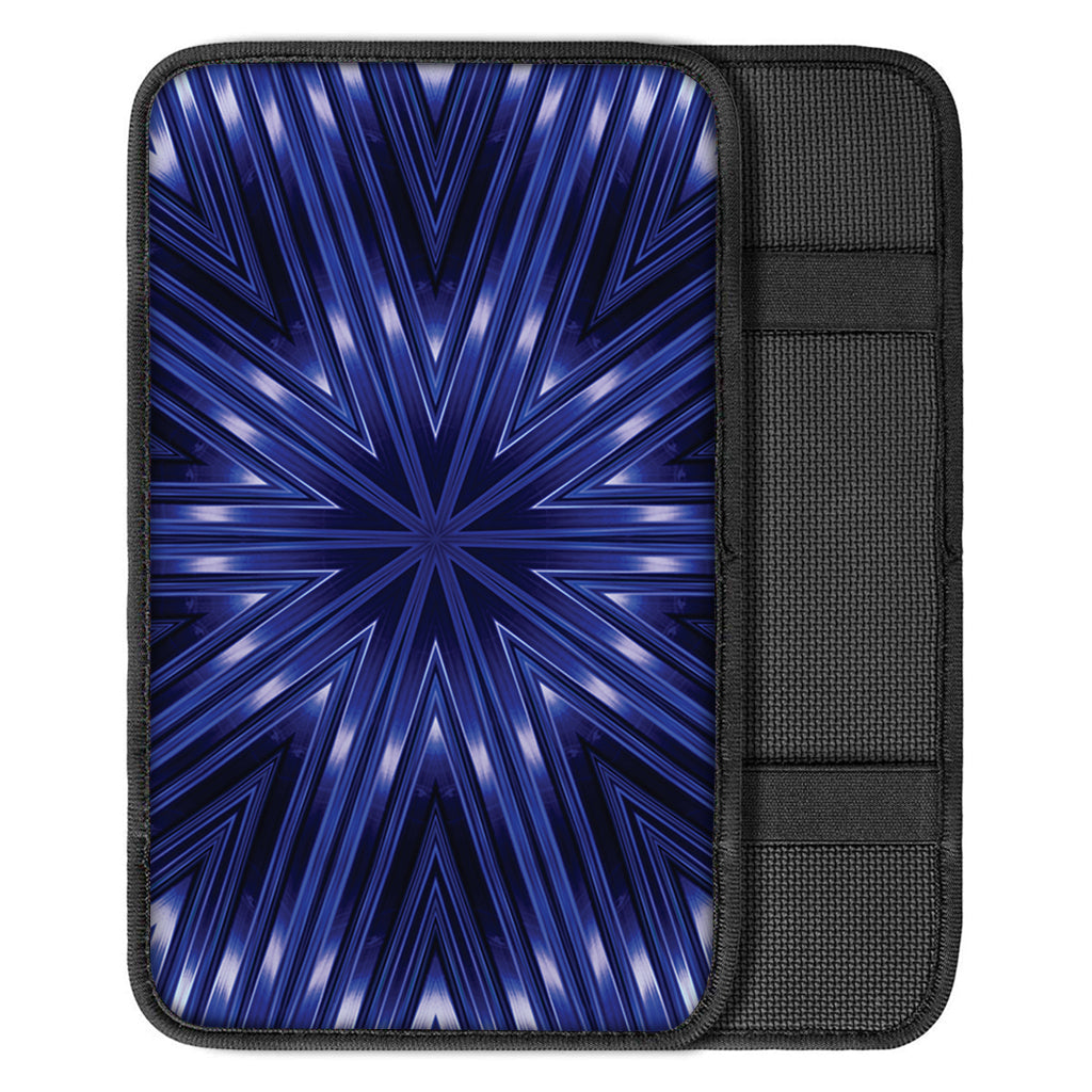 Blue Kaleidoscope Print Car Center Console Cover