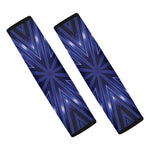 Blue Kaleidoscope Print Car Seat Belt Covers