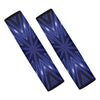 Blue Kaleidoscope Print Car Seat Belt Covers